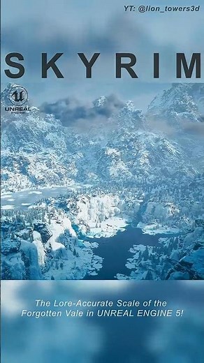 The (Lore-Accurate) size of the Forgotten Vale in UNREAL ENGINE 5! #gaming #elderscrolls #skyrim
