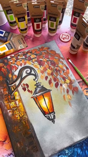333 reactions · 39 shares | Autumn painting isn’t just about three shades of acrylic paint  Add metallic tones to achieve depth and shimmering autumn colors  #artmie @pebeo_officiel | ARTMIE | Facebook