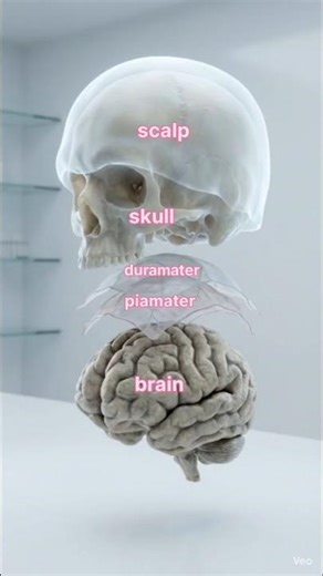 3D brain and skull #shorts #youtubeshorts #shortsfeed #neet #ncert #biology #doctor