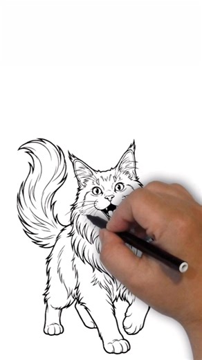 How to Draw a Realistic Maine Coon Cat