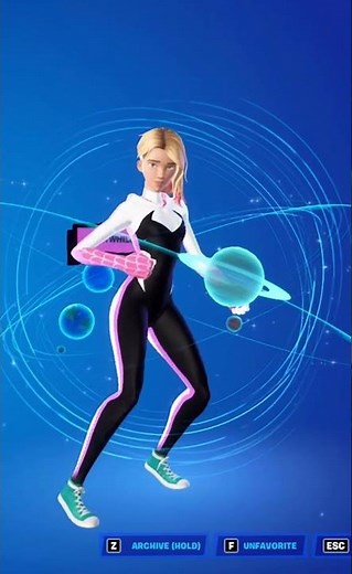 PLANETARY VIBE - SPIDER GWEN SKIN Showcase Fortnite Dances & Emotes! (Fortnite Chapter 3 Season 4)