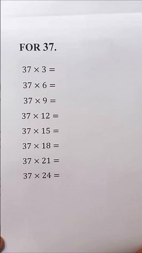 Multiplication For 37. ✍️📚 #maths #matheducation #mathematics #shorts #video