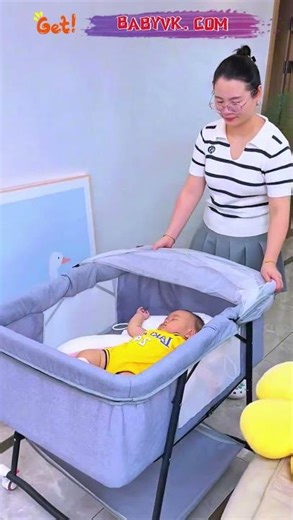 Portable Baby Bassinet with Wheels – Perfect for Small Spaces & Travel #Baby