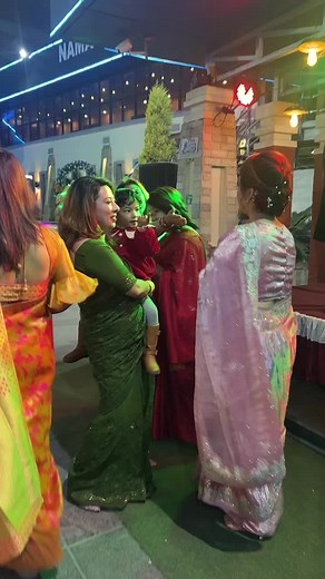 Traditional South Asian Dance Performance at Night