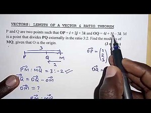 Vectors Made Easy! 🎯 Find Modulus Using External Division & Ratio Theorem