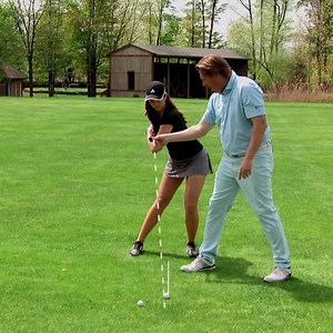 Having trouble staying over the golf ball? @carolineontv and @jimmy.hanlin have you covered! Check your local @foxsports listings to tune into Swing Clinic! | Swing Clinic | Facebook