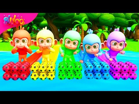 "🎶 Five Little Monkeys Jumping on the Bed | Pop Kids’ Nursery Rhymes & Fun Song! 🐒✨"