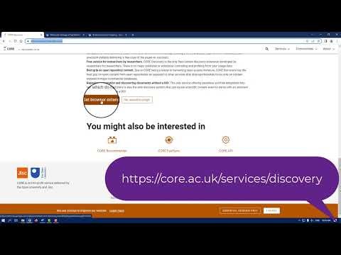 Adding CORE discovery to your browser