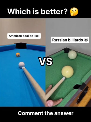 American Pool VS Russian Pool #billiards #billiard #8ballpool | russian billiard