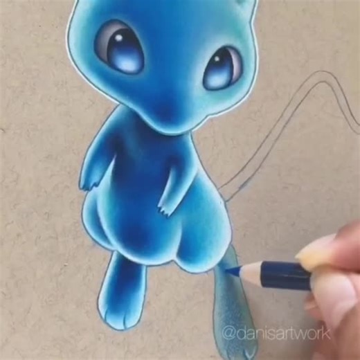 Drawing Shiny Mew ✨ #fyp #pokemon #foryou #pokemonart #tiktokartist #Bye2020