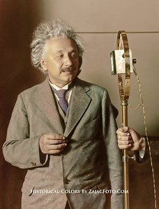 ALBERT EINSTEIN ( ur. 14 marca 1879 - zm. 18 kwietnia 1955 ) | Historical Colors