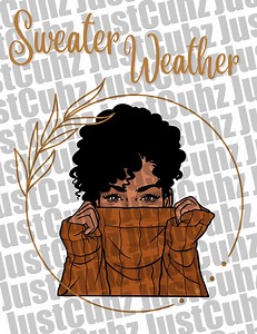 Woman Sweater Weather PNG | Fall Shirt Design - Etsy Australia