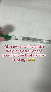 Carpujet vs Syringe: Old School vs New School Nurses