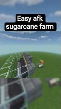 This EASY AFK Sugarcane Farm will give you unlimited sugarcane! 🌿🔥#minecraft #sugarcanefarm