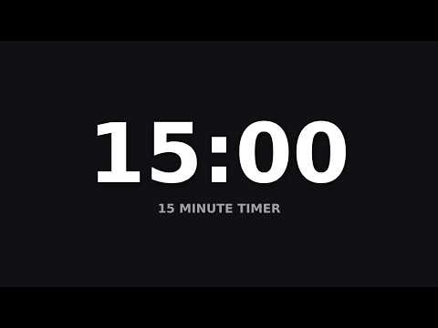 15 Minute Countdown Timer – Silent – No Music