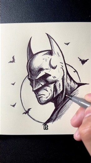 How to draw Batman! Easy! #art #batman #drawing #sketch #howtodraw