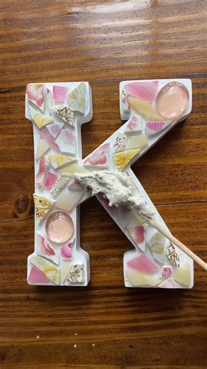 Mini mosaic! #craftideas #mosaic #mosaicletter #giftideas | Craft Ideas