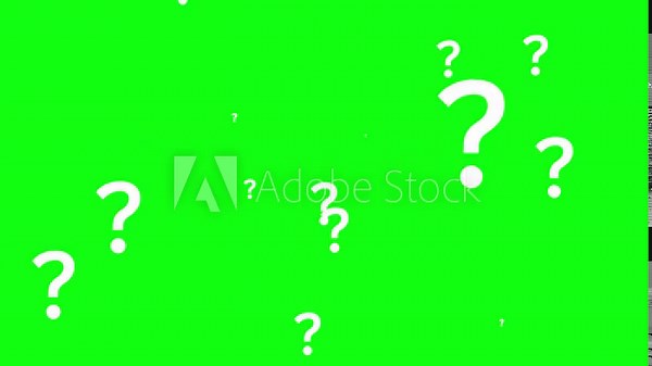 question marks symbols icon Loop Background. Question marks green screen background, seamless looping animation with alpha channel. 3d flying particles question marks, slow vesion