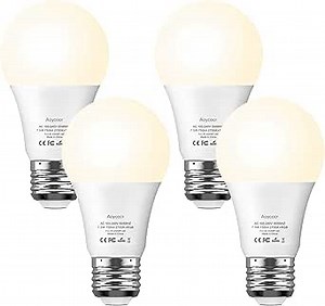 Aoycocr Smart Light Bulb Dimmable A19 E26 Soft White 2700K RGBW Color Changing Lights Bulb Compatible with Alexa Google Home for Smart Home, No Hub Required, 750 Lumens, 7.5 (65W Equivalent)