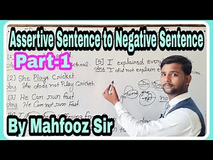 Assertive Sentence to Negative Sentence by Mahfooz Sir