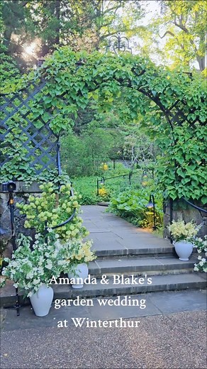That feeling when the lush gardens come to life with the sunset and the symphony of frogs singing.....it was one to remember for Amanda & Blake! @winterthurweddings @kylemichelleweddingsandevents @asya_photography_philly @whiteelmfilms @shimmerandspice @amandadandreahair @onqproductionsevents @restaurant_associates @slabtownpetalpickers @phillyfloralguild @hotel_dupont @ebetalent Special thanks to our team today, so many steps!! @padgettash @zoefoxflowers @mullicahillfloralco #springwedding #gar