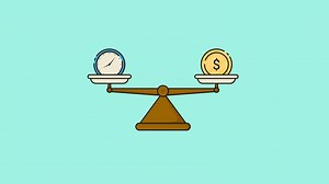 money and time icon symbol animated motion graphics, animated money and time icon for business.