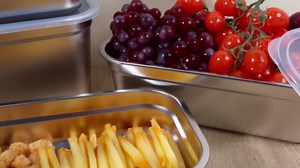9 Pcs Stainless Steel Food Storage Containers with Lids 1/3 Size Hotel Pans Steam Table Pan Metal Meal Food Containers for Restaurant Stackable Kitchen Freezer Buffet, 2.5/4/6 Inch Deep