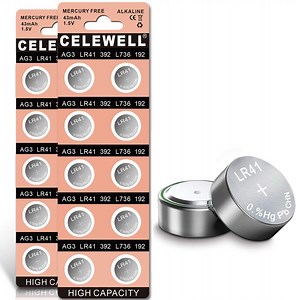 Watch CELEWELL 20pcs LR41 Battery for Digital Thermometer AG3 L736 GP192 392 Button Cell Batteries 43mAh on Amazon Live