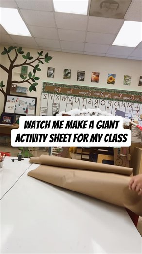 Giant activity sheets are the best!🤍 If you’ve ever taught Pre K without a paraprofessional, you know how hard those days can feel. I lived that reality last year for a bit, and while filling the position takes time, I still needed learning to feel hands on, meaningful, and manageable. These giant activity sheets became a game changer. Children could work together on one large surface while I had another small group. They stayed engaged, talked through ideas, practiced skills, and actually enjo