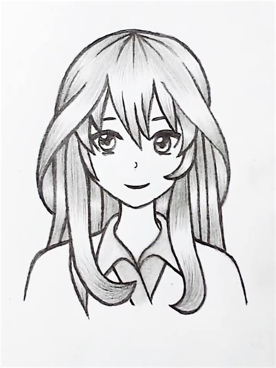 Anime girl drawing tutorial #tutorial #drawing #tiktok #fyp