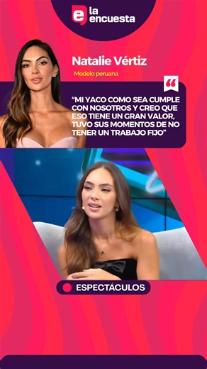 🔴 #Espectáculos || Natalie Vértiz se sinceró sobre la dinámica económica en su matrimonio con Yaco Eskenazi y destacó el compromiso constante de su esposo con la familia, incluso en los momentos más difíciles. La modelo y empresaria afirmó: “Mi Yaco como sea cumple con nosotros y creo que eso tiene un gran valor”, resaltando que, pese a etapas en las que no tuvo un trabajo fijo, él siempre respondió con responsabilidad en los gastos del hogar y la educación de sus hijos. Sus declaraciones gener