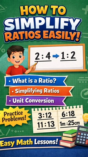 How to Simplify Ratios Easily | Ratio, Proportion & Unitary Method