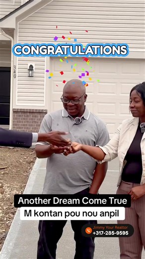🎉 Another Happy Client in Their Dream Home! 🏡✨ Ready to buy your home in Indiana? Let’s make it happen 👀 ✔️ First-time home buyers welcome ✔️ Down payment assistance programs available ✔️ Expert guidance from an experienced Haitian Realtor in Indiana 📞 Call Jimmy Pierre Louis today — your Indiana real estate expert, helping families achte kay with confidence 🔑 #AchteKayIndiana #HaitianRealtorIndiana #IndianaRealEstate #FirstTimeHomeBuyer #IndianapolisHomes