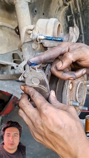 This is how brake pads and hardware should be greased #mechanics #cars #workshop