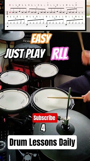 EASY drum FILL & BEAT = RLL #drums #beginnerdrummer