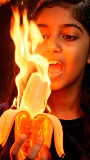 Eating Fire Banana 🤤🔥 #banana #fire #eating