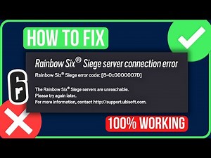 Rainbow Six Siege Error Code 8-0x0000007d [FIXED]