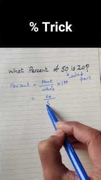 What Percent of 50 is 20?