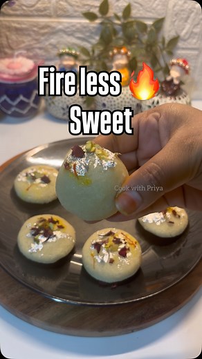 Cook With Priya ✨ | 10 Minute Fireless Sweet! No Gas, No Tension 🍫✨ . . . “Bas 10 minutes me tayyar ho jaati yeh fireless sweet! No gas, no oven — sirf mix &... | Instagram