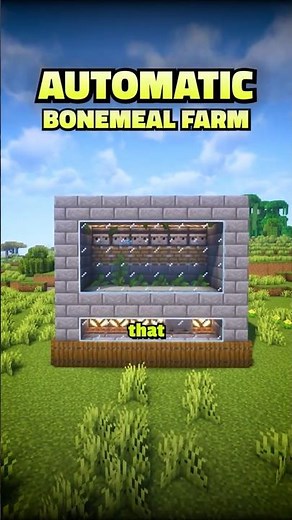 Automatic Bonemeal Farm 💀🌿 | Easy Composting System in Minecraft! #birdtrend