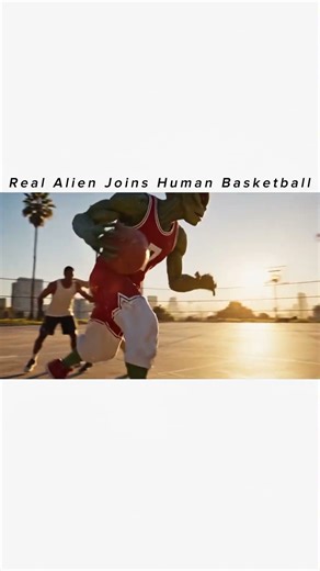 Real Alien Joins Human Basketball Match — You Won’t Believe His Skills #shorts #ytshorts #fyp #alien