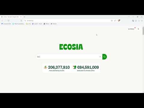 Screenreader example Ecosia search