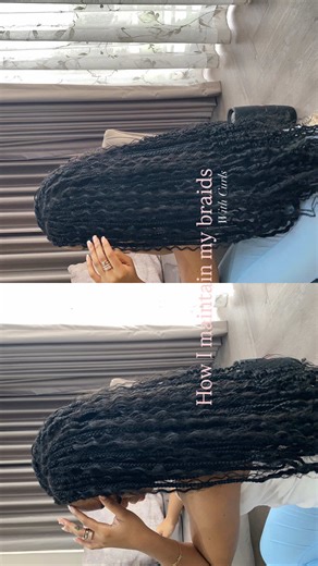 How I maintain my goddess braids. #hairmaintenance #goddessbraids #haircareroutinetips #hairinfluencer @Dark and Lovely Africa @Darling Hair
