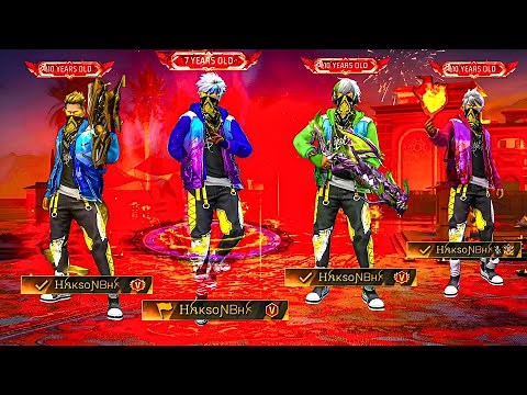 Collection Verses With 4 Duplicate Hakson Bhai 😱 in Free Fire