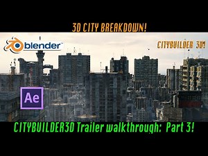 Blender City scene breakdown: CityBuilder3d Soviet Trailer setup #3
