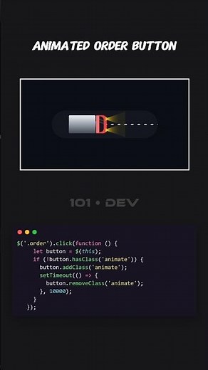 Animated Order Button 🚚|DeliveryTruck UI/UX || HTML CSS JS #shorts
