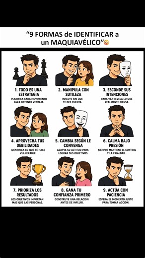 🎭🧠 "9 FORMAS DE IDENTIFICAR A UN MAQUIAVÉLICO" 😮