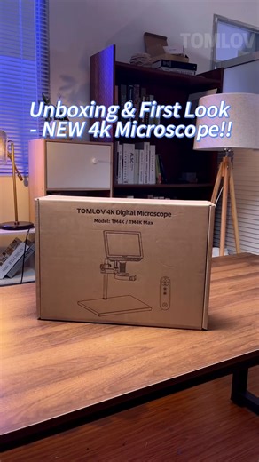 Unboxing our latest #Tomlov TM4K! 🔪📦🛒 👀We're introducing 2 difference screen size for this model! New feature: Provide target thumbnails for precise observation while zooming in. It's now available on our Amazon store. Check out more details: https://amzn.to/3H6JkSC #Unboxing #DigitalMicroscope #newarrivals #errorcoins #Microscope #electronic #productreview | Tomlov