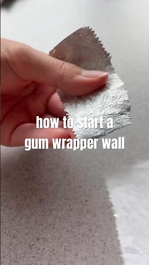 highly requested tutorial on how to start your own gum wrapper wall! #gum #gumwall #shorts #series