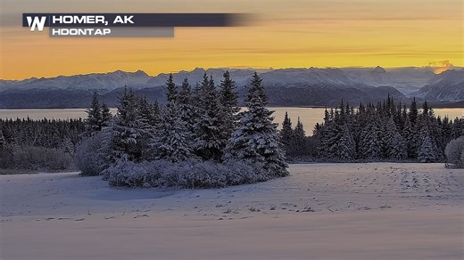 Beautiful scenes out of Homer, AK, this morning. 🌄 Alaska is already setting up a big pattern shake-up next week—bringing cold air to millions across the U.S. | WeatherNation